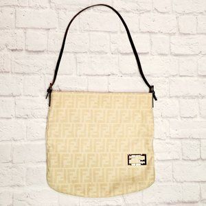 FENDI FF Monogram Canvas Tote Bag